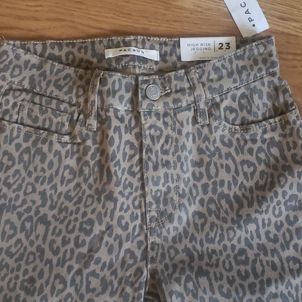 NEW LEOPARD PACSUN HIGH RISE JEGGINGS 23, 24 - Picture 6 of 8